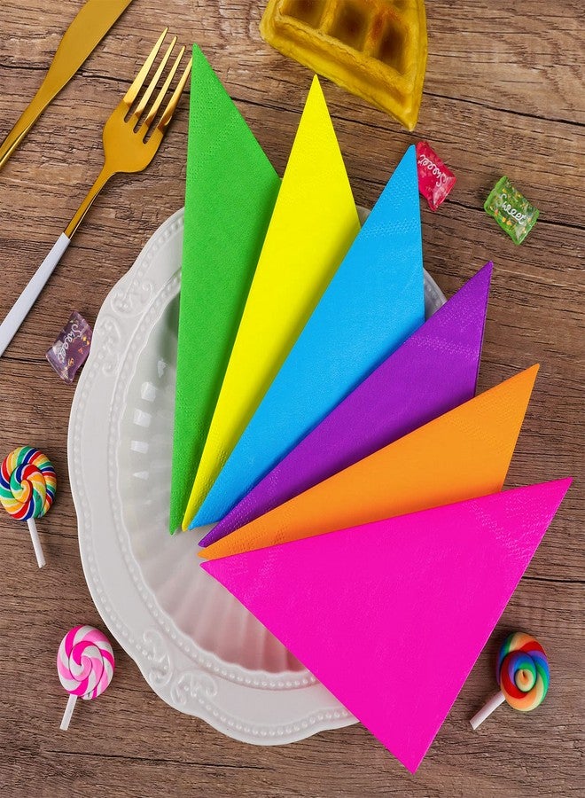 Resinta 120 Pieces Cocktail Napkin Paper Napkins 2 Ply Party Supplies, 6 Colors - Image 4